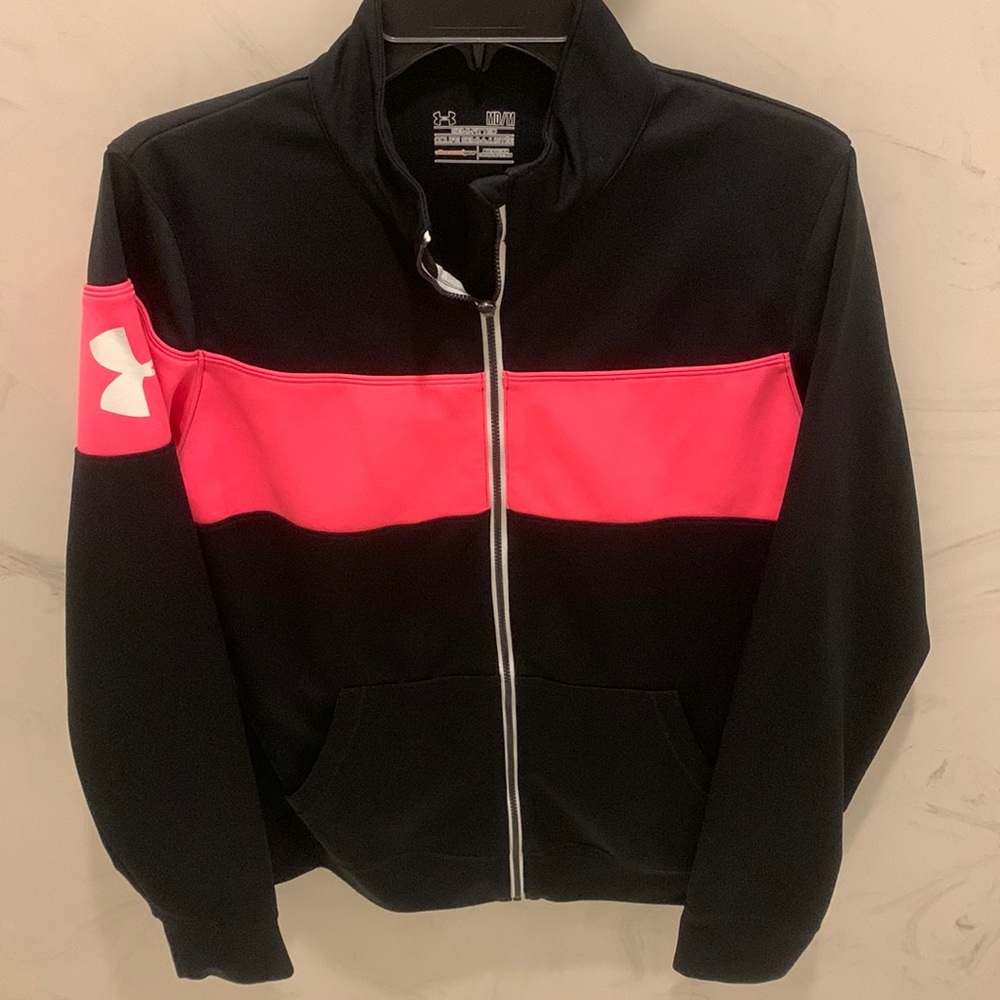 Under Armour zip up sweatshirt.